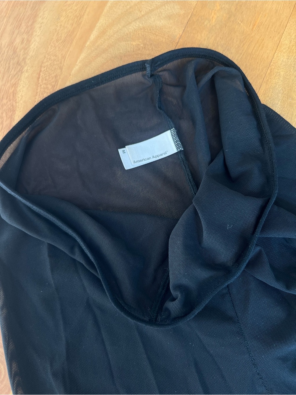 American Apparel Black Sheer Mesh Leggings M • Y2K Indie Sleaze